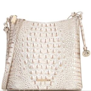 BRAHMIN Crocodile Melbourne Katie Crossbody Bag NEW $295
